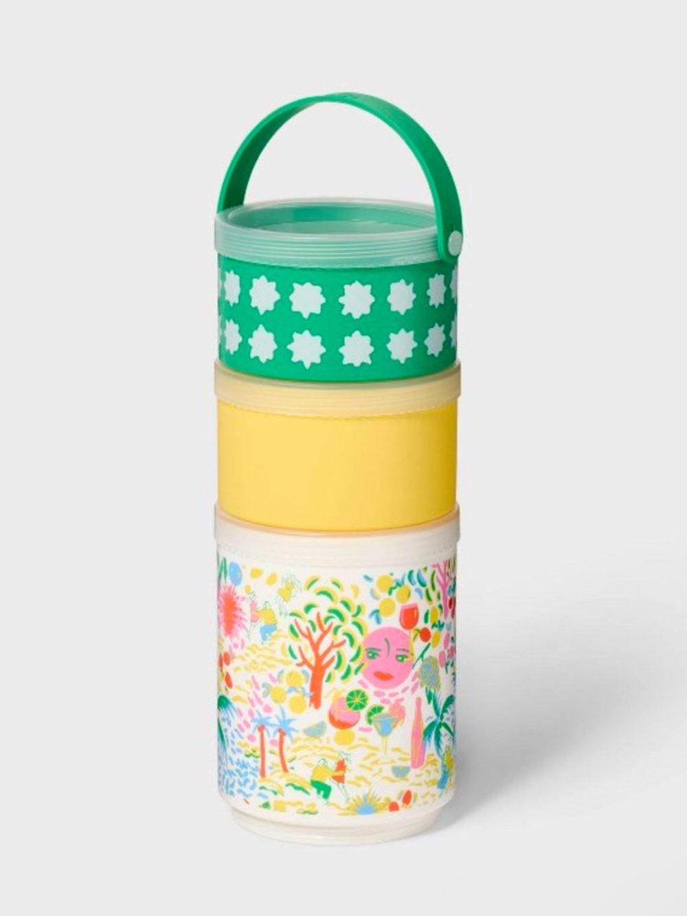 Roller Rabbit x Target Vacation Stackable Snacklebox Yellow/Green